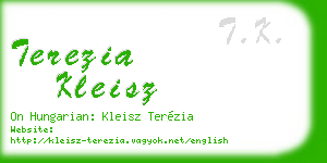 terezia kleisz business card