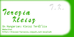 terezia kleisz business card